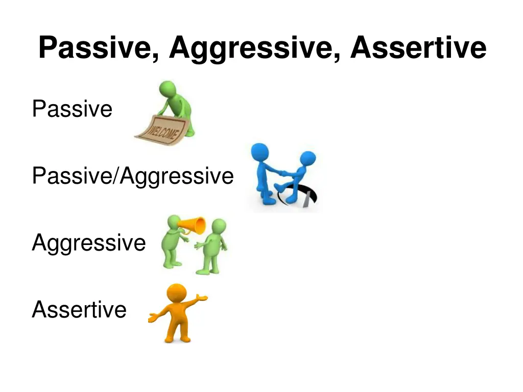 passive aggressive assertive