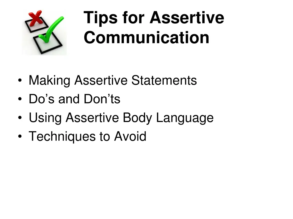 tips for assertive communication