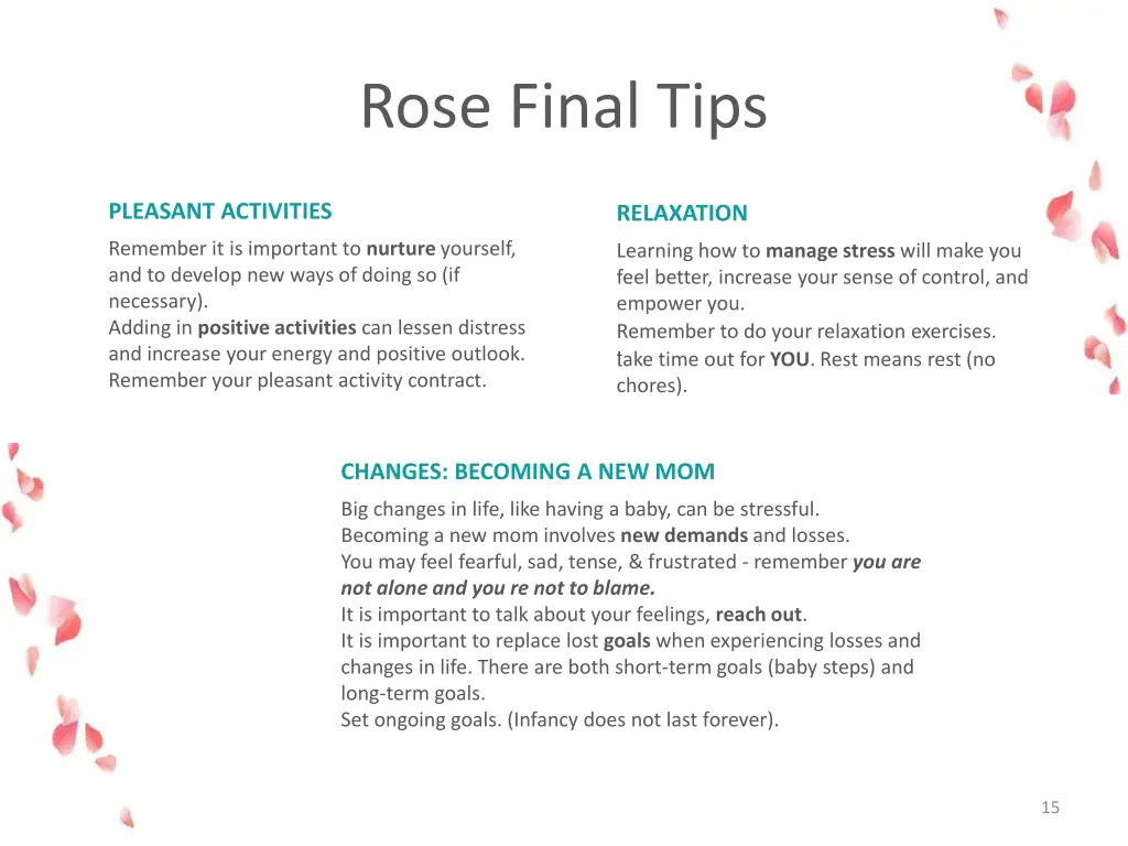 rose final tips