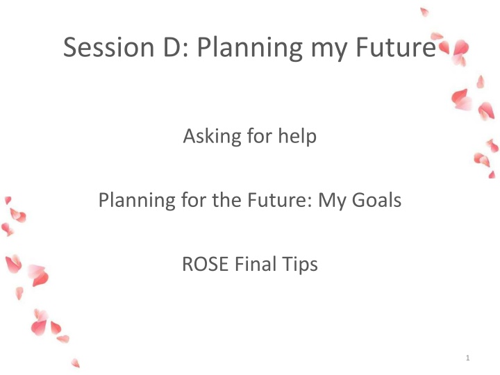 session d planning my future