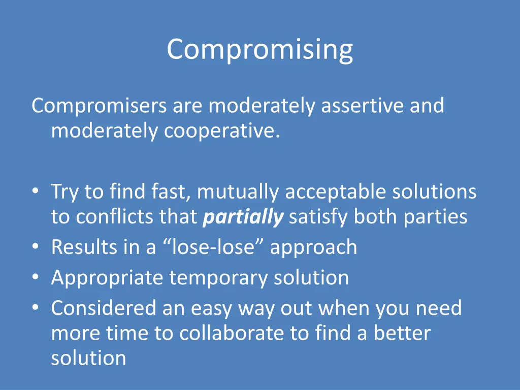 compromising