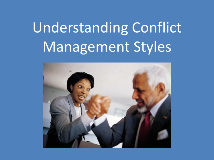 understanding conflict management styles