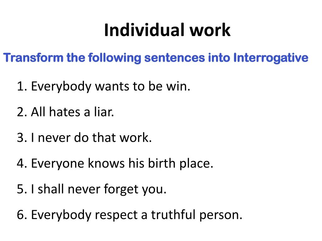 individual work 1