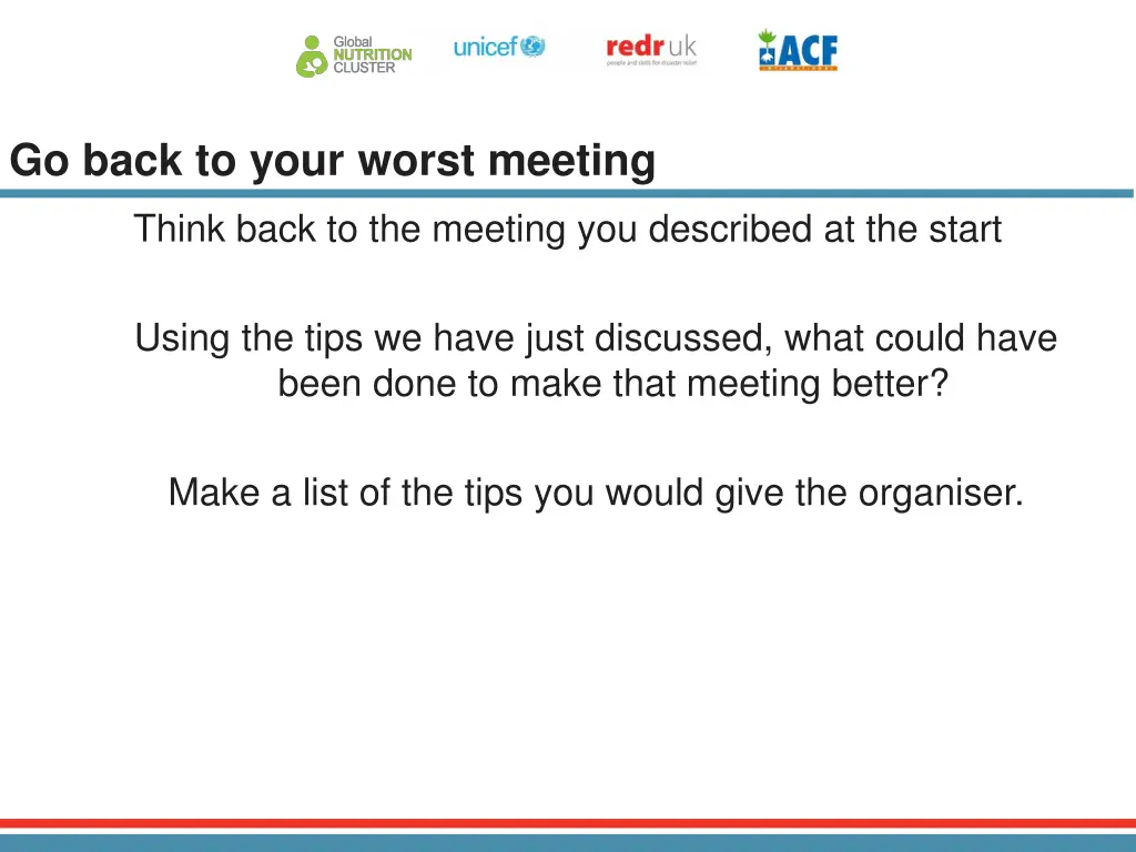 go back to your worst meeting