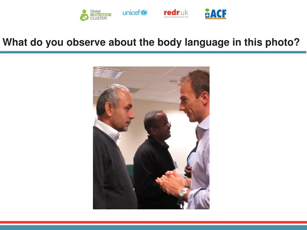 what do you observe about the body language