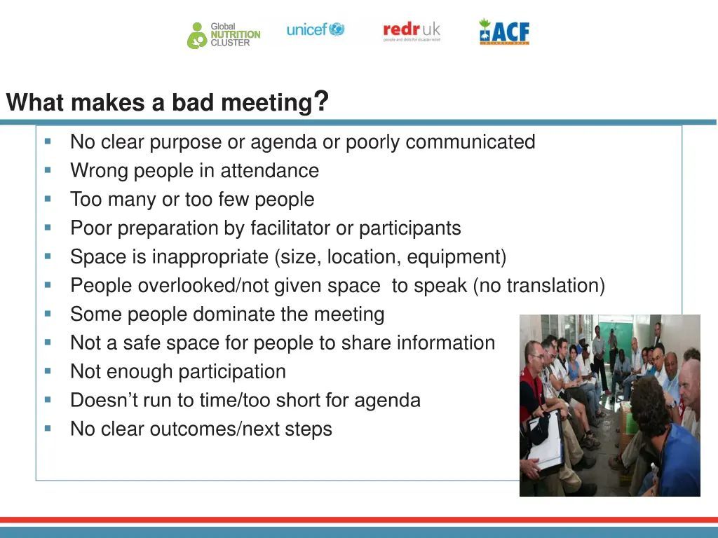 what makes a bad meeting