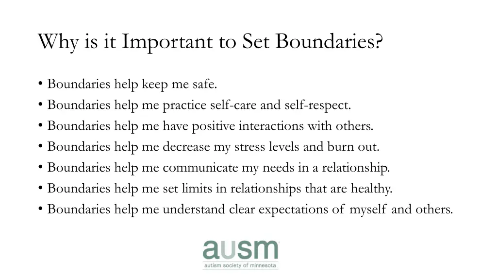 why is it important to set boundaries