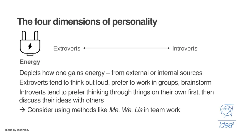 the four dimensions of personality