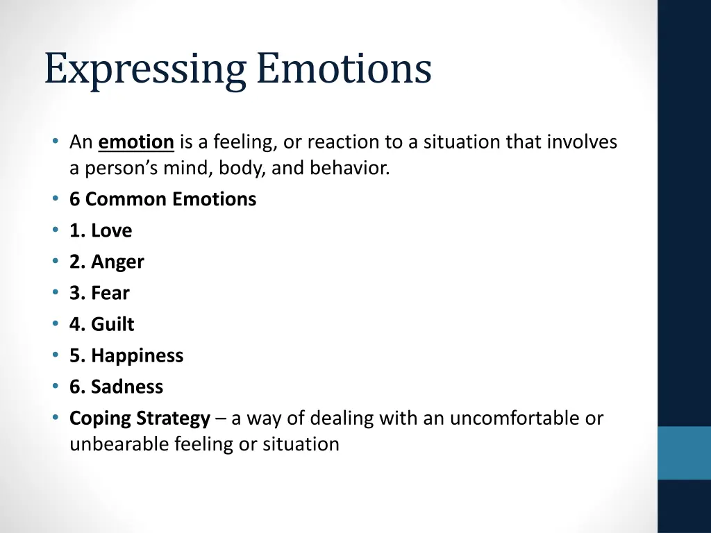 expressing emotions