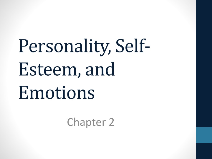 personality self esteem and emotions