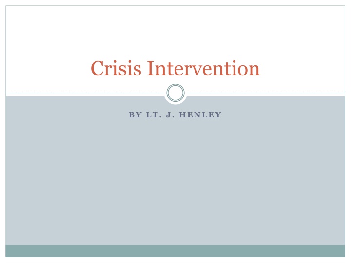 crisis intervention