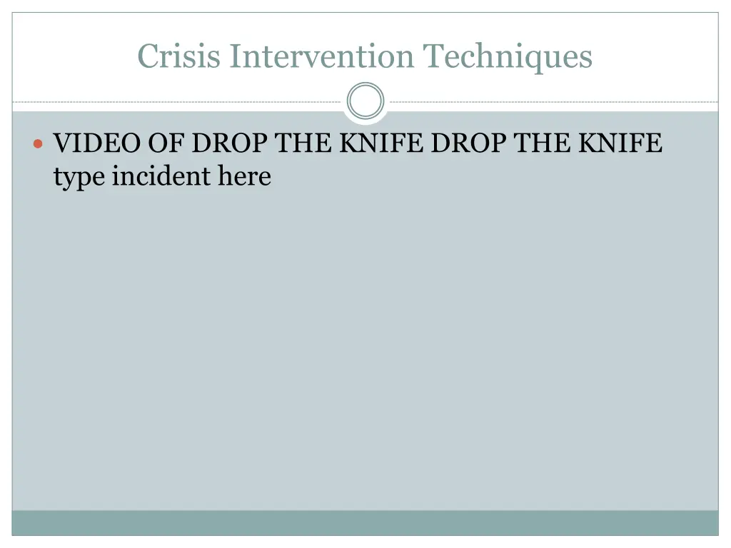 crisis intervention techniques