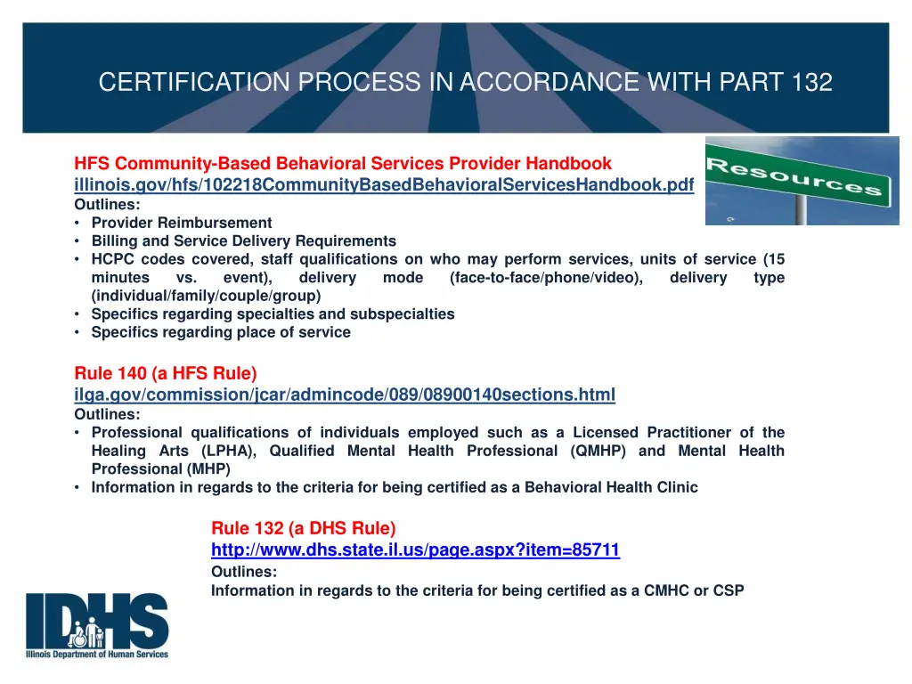 certification process in accordance with part 132 5