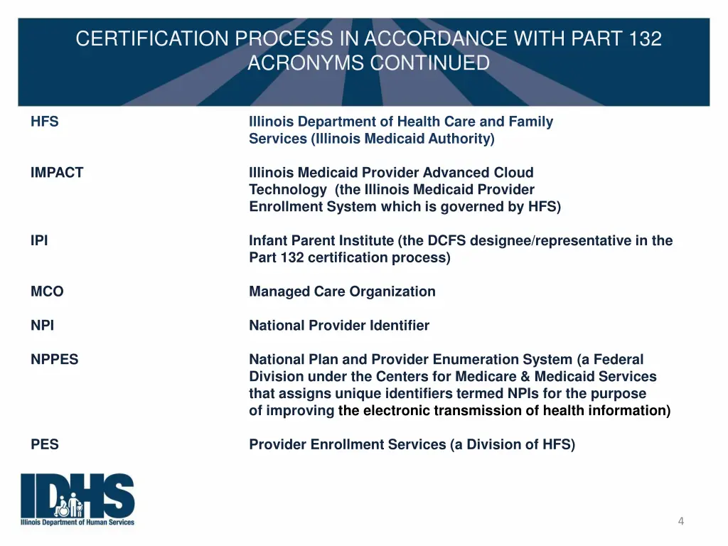 certification process in accordance with part 2