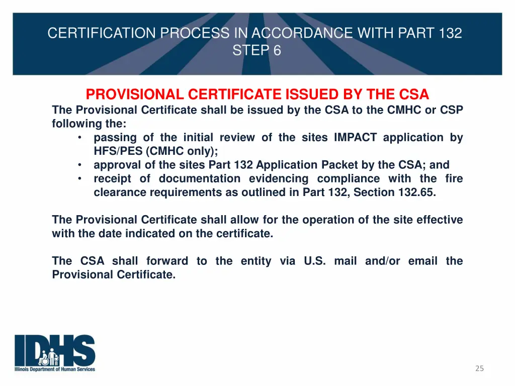 certification process in accordance with part 23