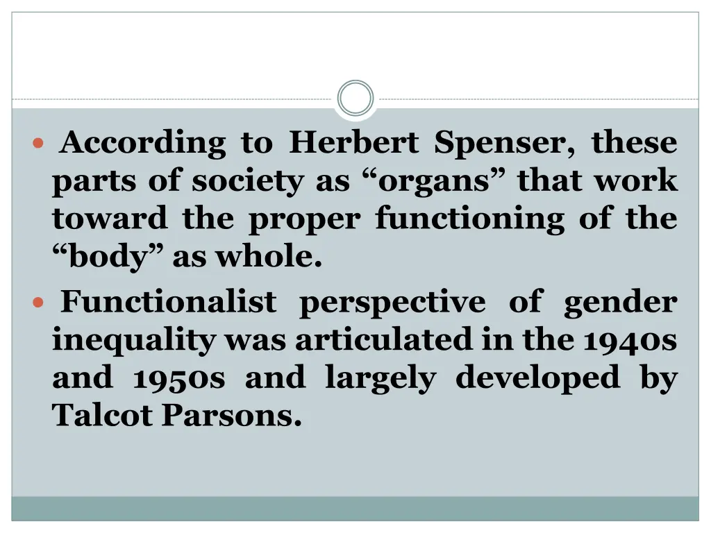 according to herbert spenser these parts