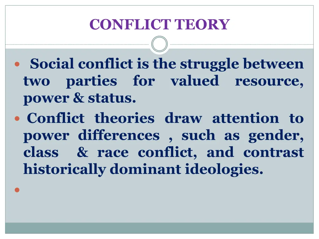 conflict teory