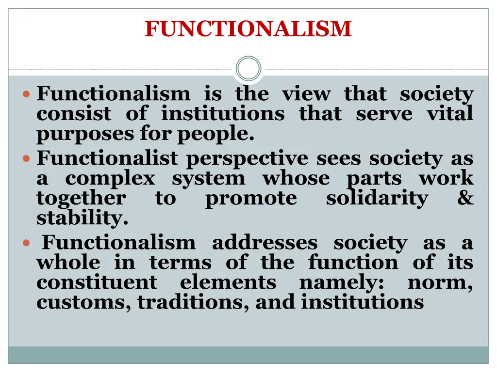 functionalism