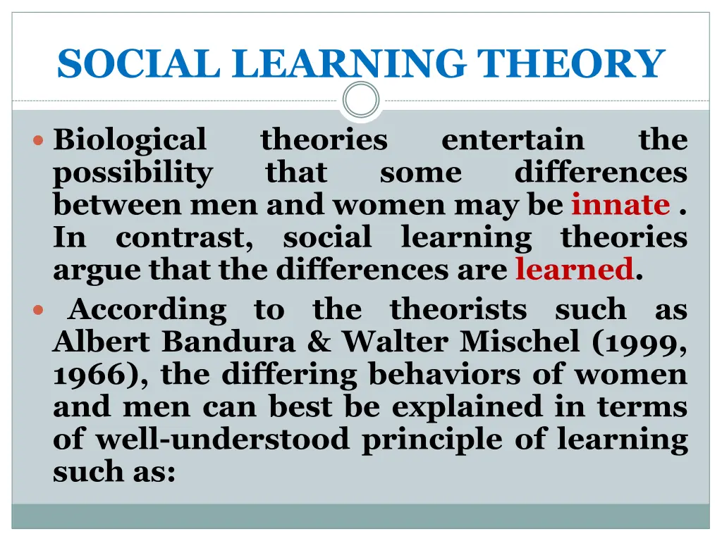 social learning theory