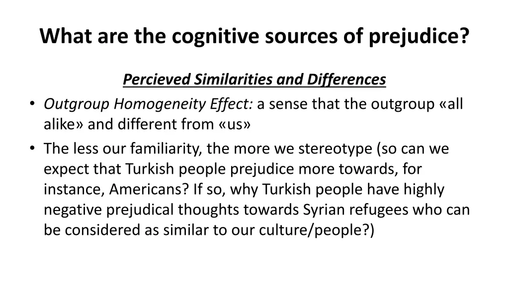 what are the cognitive sources of prejudice 2