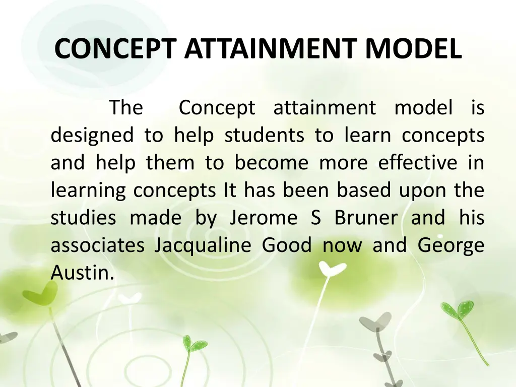 concept attainment model