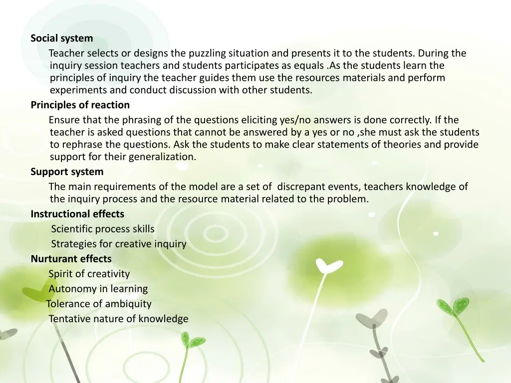 social system teacher selects or designs