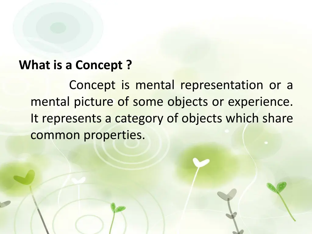 what is a concept concept is mental