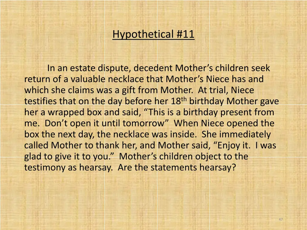 hypothetical 11