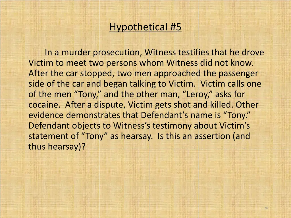 hypothetical 5