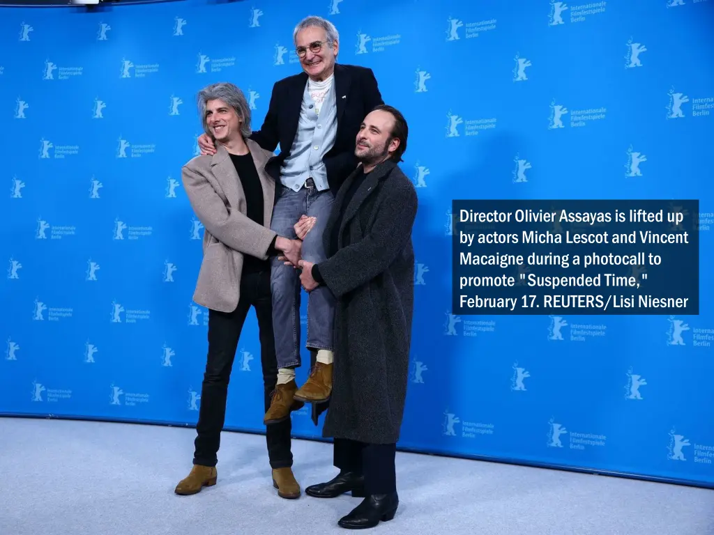 director olivier assayas is lifted up by actors