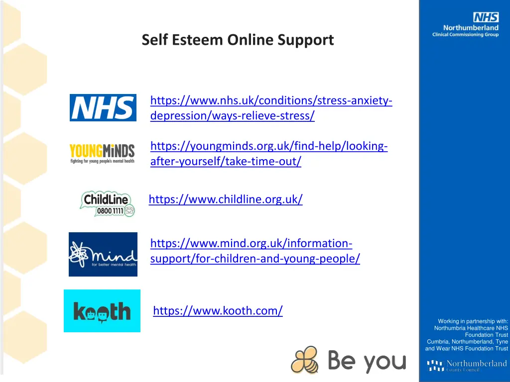 self esteem online support