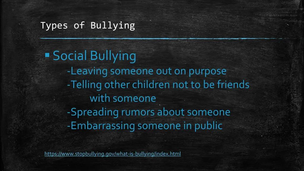 types of bullying 1