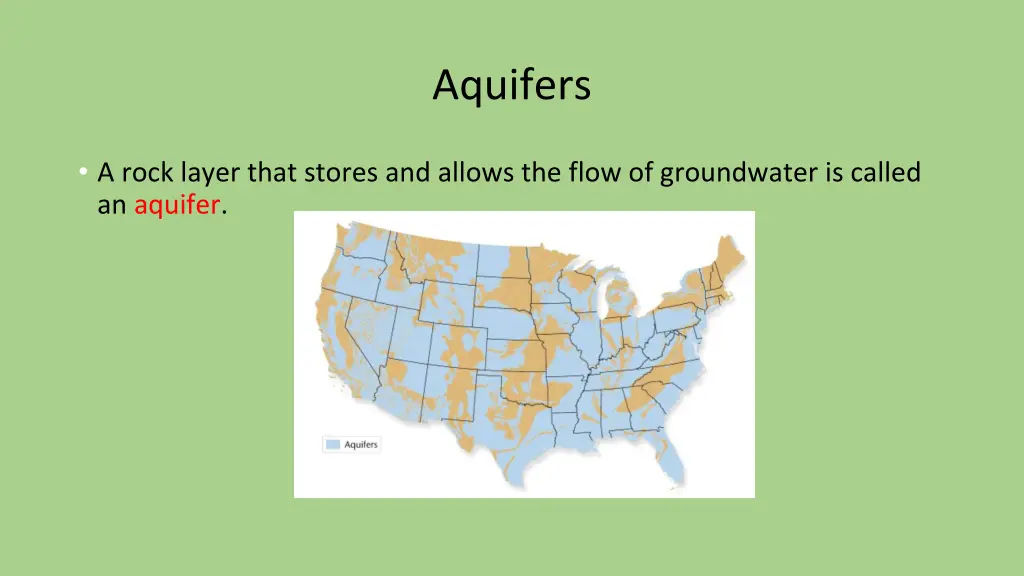 aquifers