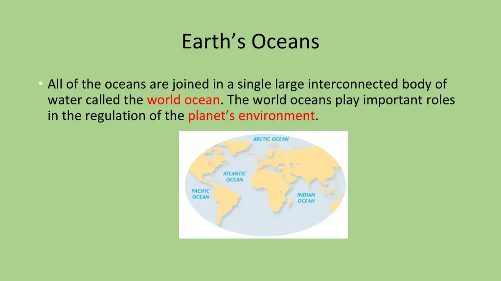 earth s oceans