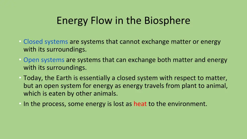 energy flow in the biosphere 1