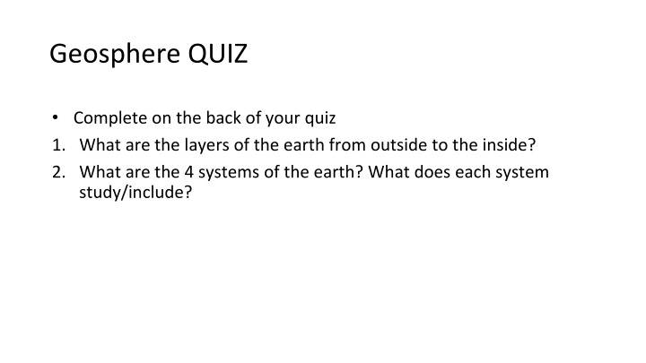 geosphere quiz