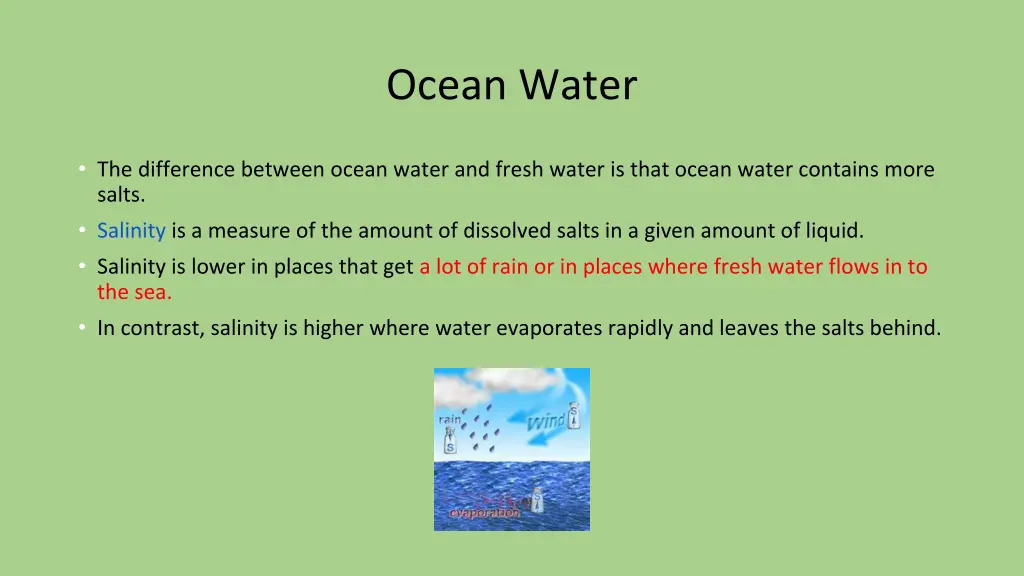 ocean water