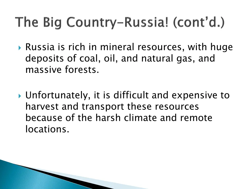 russia is rich in mineral resources with huge