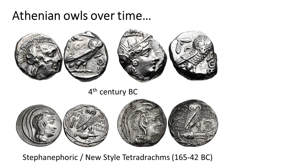 athenian owls over time athenian owls over time