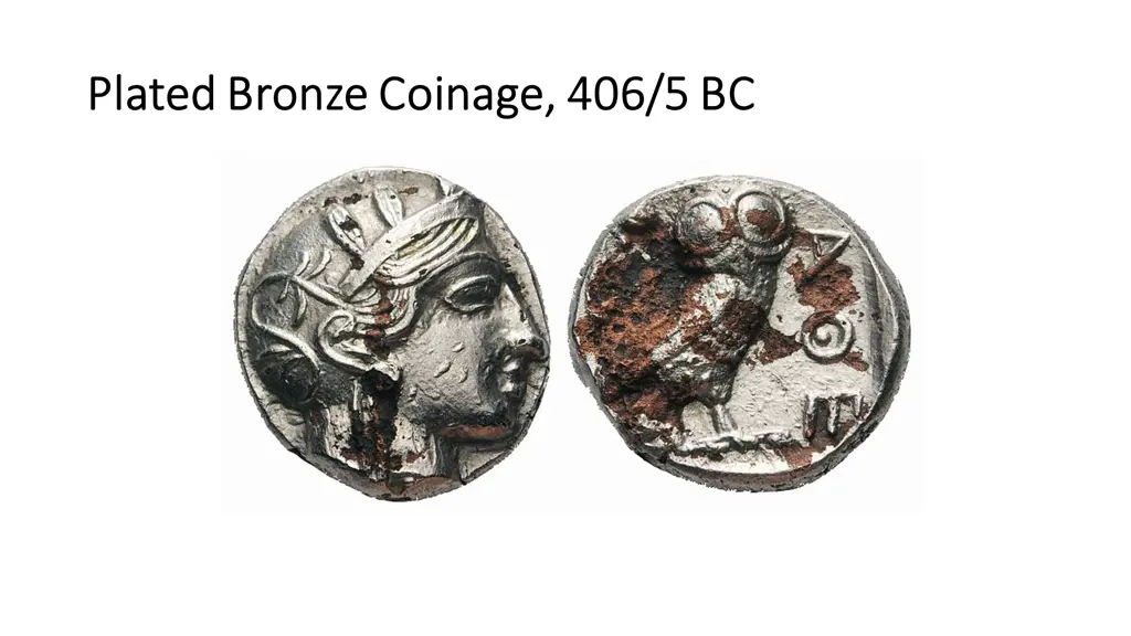 plated bronze coinage 406 5 bc plated bronze