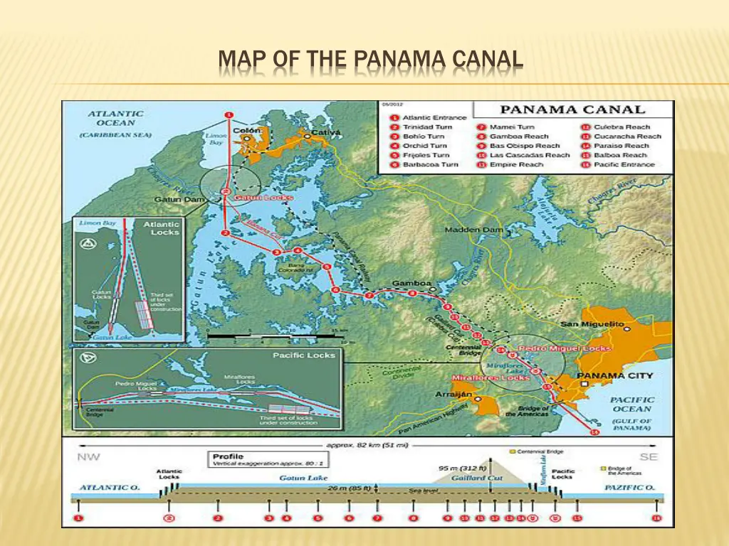 map of the panama canal