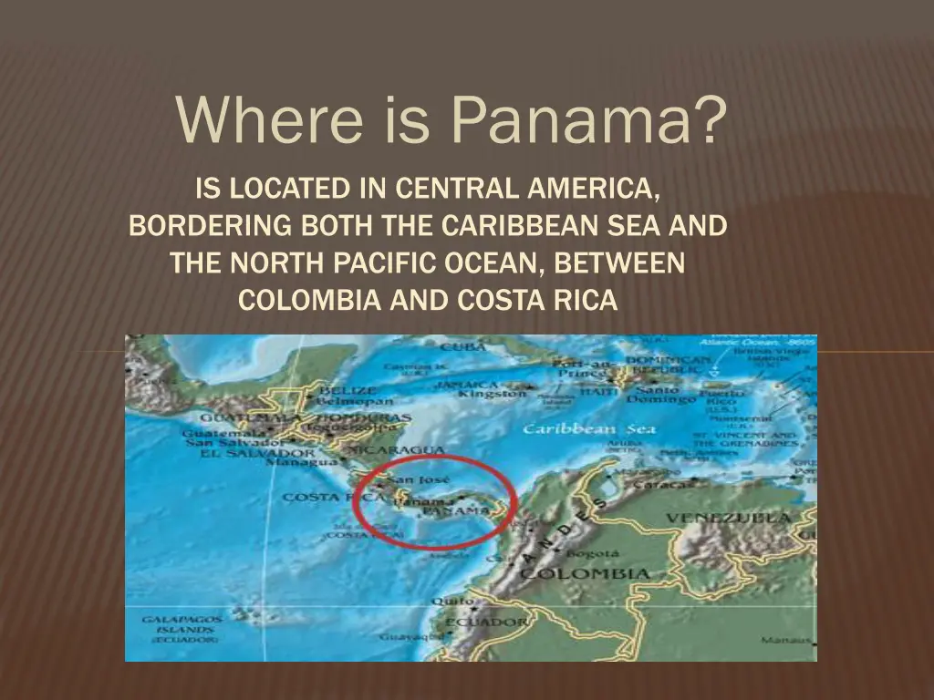 where is panama is located in central america