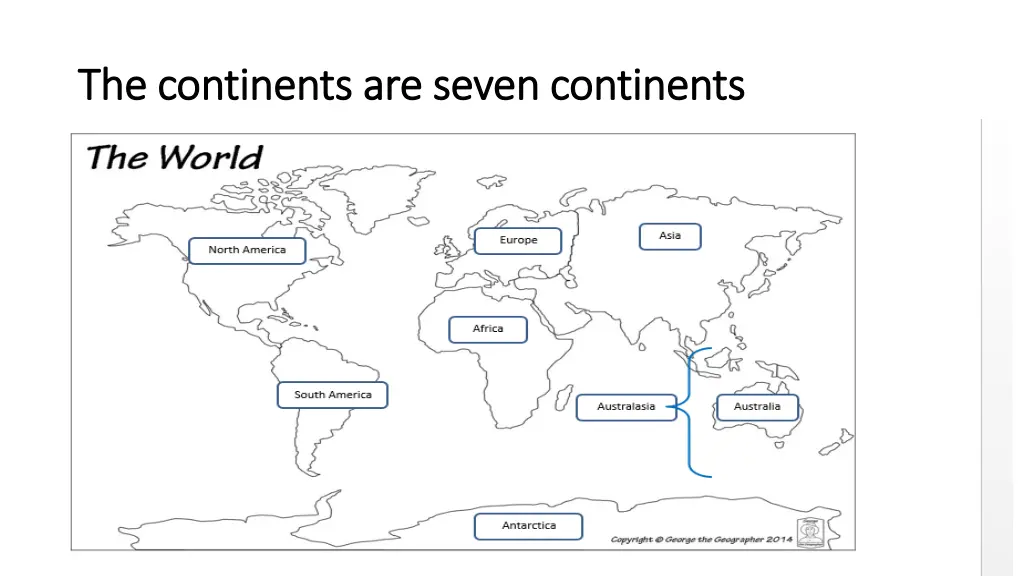 the continents are seven continents