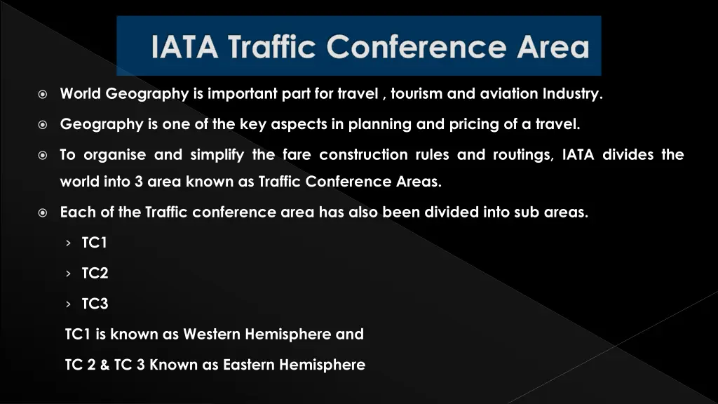 iata traffic conference area