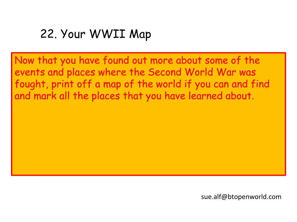 22 your wwii map