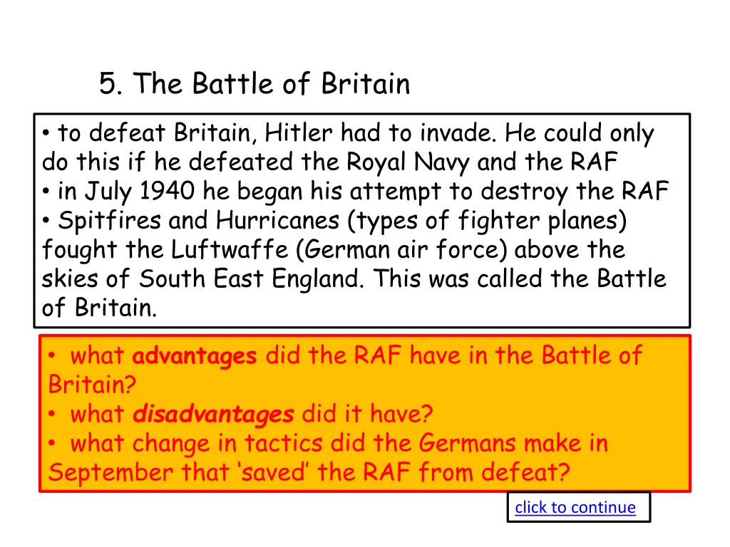 5 the battle of britain