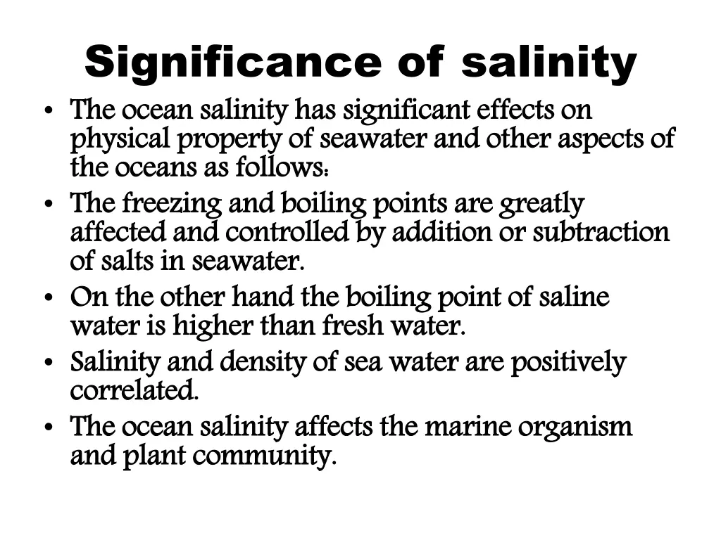 significance of salinity the ocean salinity