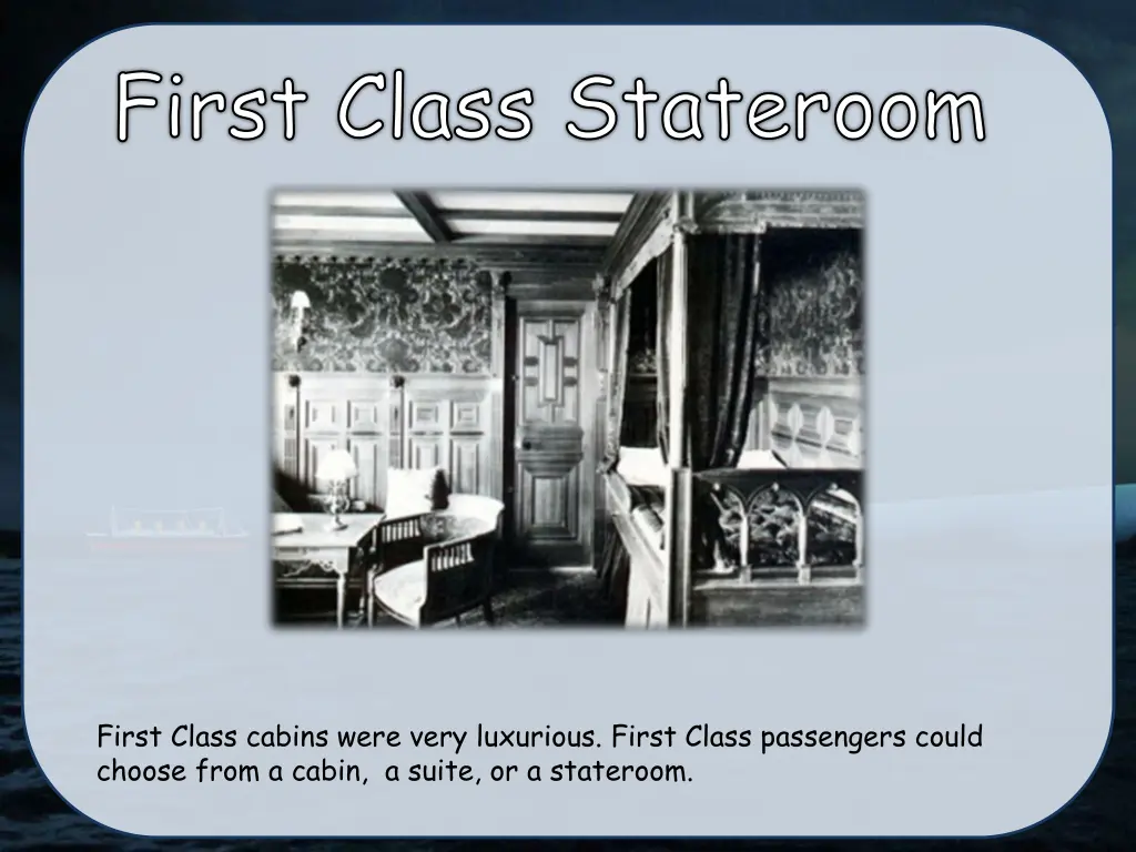 first class stateroom