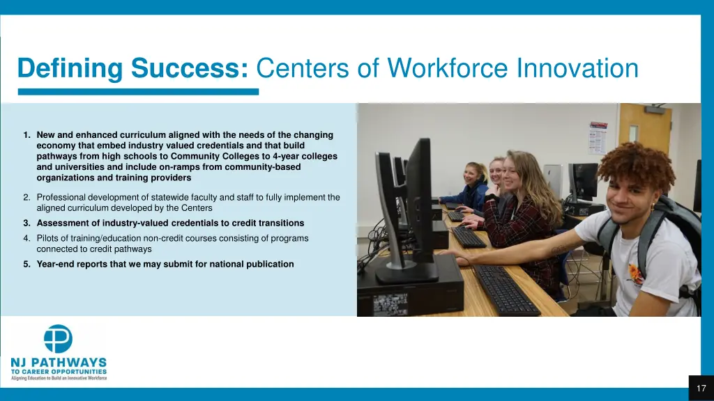 defining success centers of workforce innovation