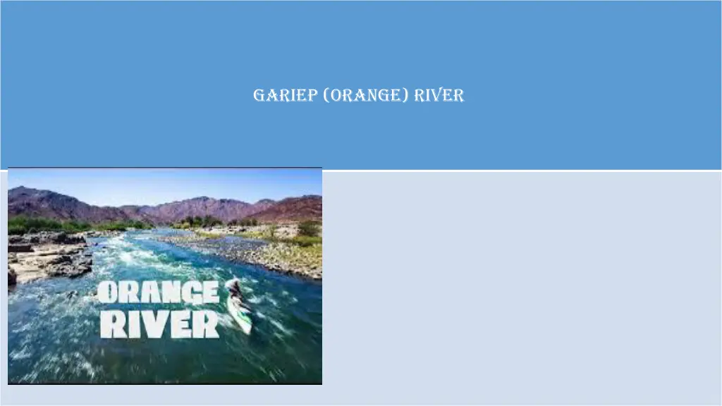 gariep orange river